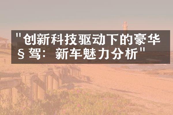 "创新科技驱动下的豪华座驾：新车魅力分析"