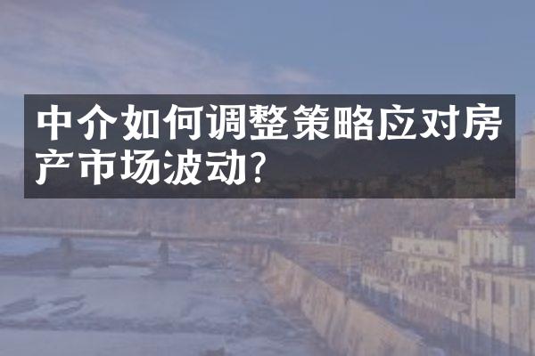 中介如何调整策略应对房产市场波动？