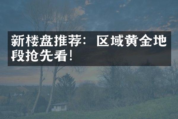 新楼盘推荐：区域黄金地段抢先看！