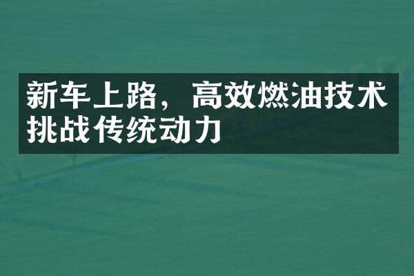 新车上路，高效燃油技术挑战传统动力