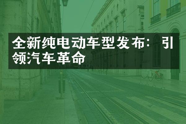 全新纯电动车型发布：引领汽车革命