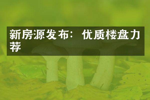 新房源发布：优质楼盘力荐