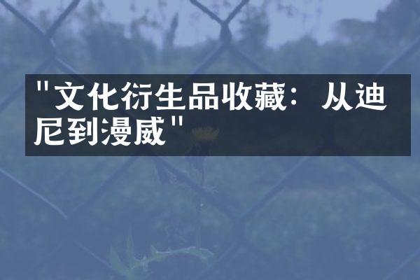 "文化衍生品收藏：从迪士尼到漫威"