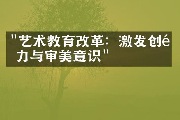 "艺术教育改革：激发创造力与审美意识"