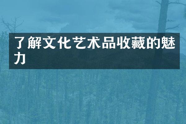 了解文化艺术品收藏的魅力