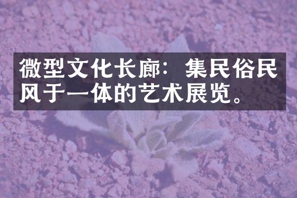 微型文化长廊：集民俗民风于一体的艺术展览。