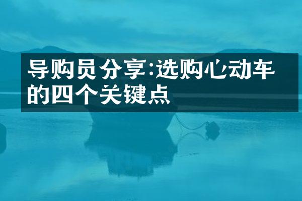 导购员分享:选购心动车型的四个关键点