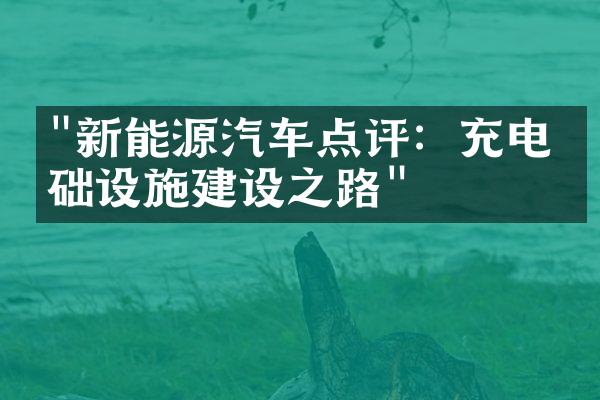 "新能源汽车点评：充电基础设施建设之路"