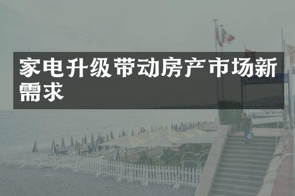 家电升级带动房产市场新需求