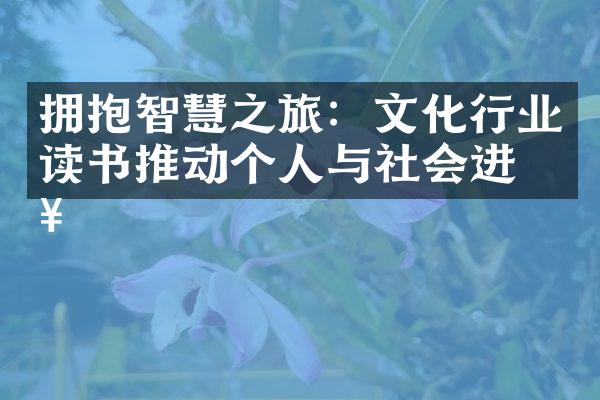 拥抱智慧之旅：文化行业读书推动个人与社会进步