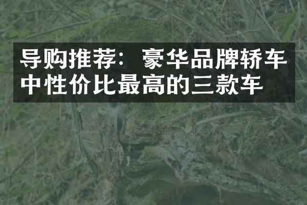 导购推荐：豪华品牌轿车中性价比最高的三款车型