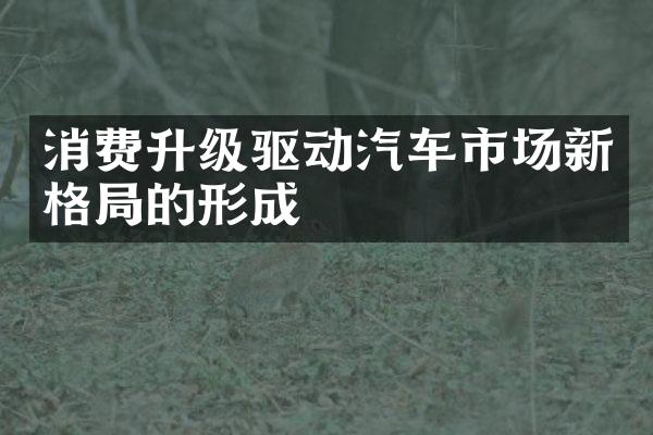 消费升级驱动汽车市场新格局的形成