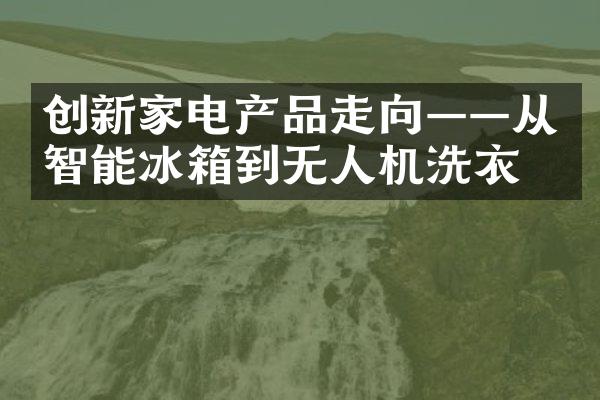 创新家电产品走向——从智能冰箱到无人机洗衣机