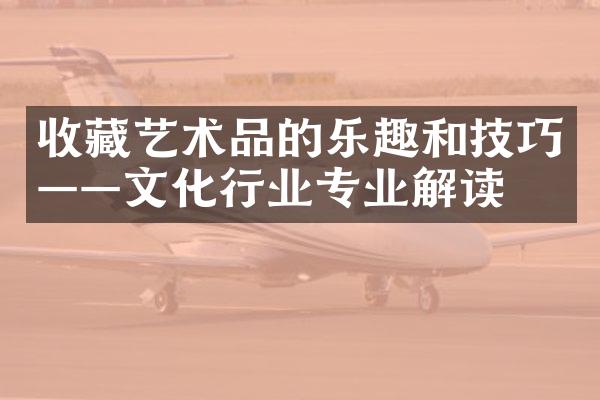 收藏艺术品的乐趣和技巧——文化行业专业解读