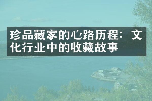 珍品藏家的心路历程：文化行业中的收藏故事