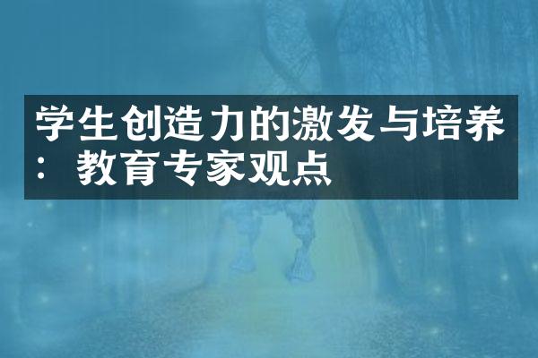 学生创造力的激发与培养：教育专家观点