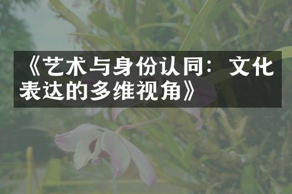 《艺术与身份认同：文化表达的多维视角》