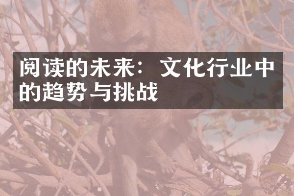 阅读的未来：文化行业中的趋势与挑战