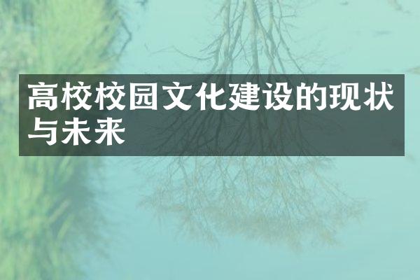 高校校园文化的现状与未来