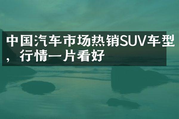 中国汽车市场热销SUV车型，行情一片看好