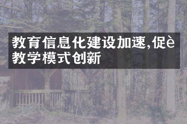 教育信息化建设加速,促进教学模式创新