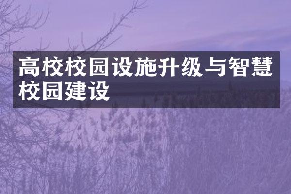 高校校园设施升级与智慧校园建设