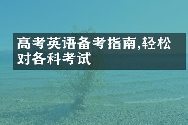 高考英语备考指南,轻松应对各科考试