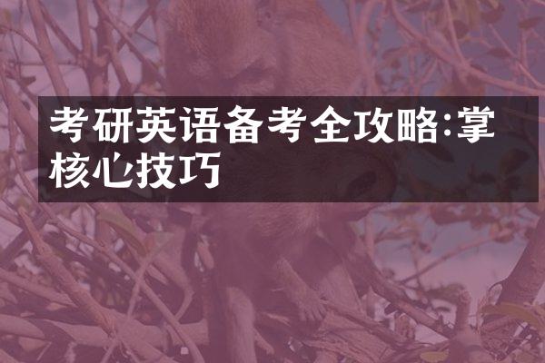 考研英语备考全攻略:掌握核心技巧