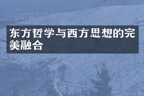 东方哲学与西方思想的完美融合