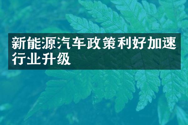 新能源汽车政策利好加速行业升级