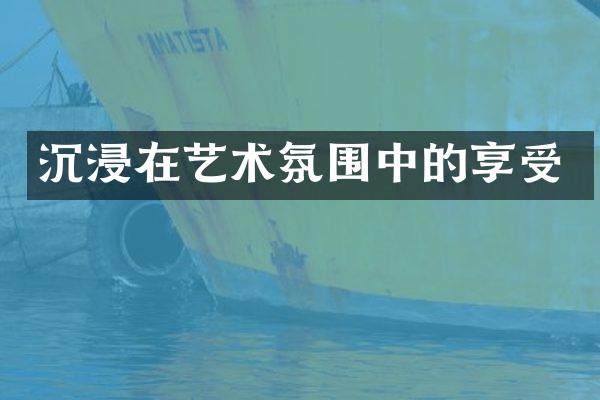 沉浸在艺术氛围中的享受