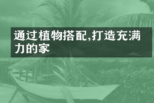 通过植物搭配,打造充满活力的家