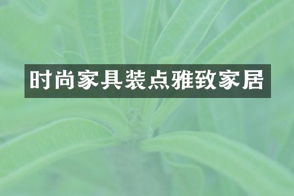 时尚家具装点雅致家居