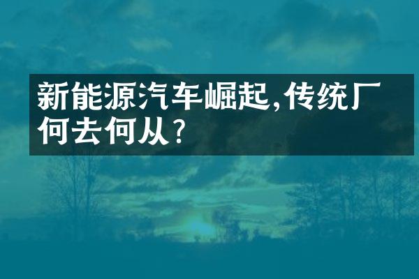 新能源汽车崛起,传统厂商何去何从?