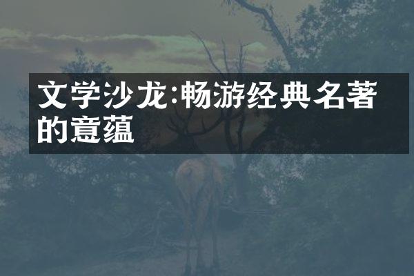 文学沙龙:畅游经典名著中的意蕴