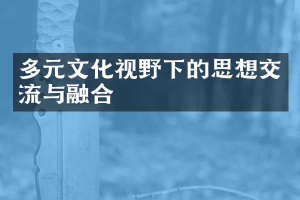 多元文化视野下的思想交流与融合