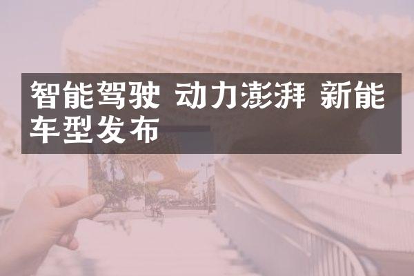 智能驾驶 动力澎湃 新能源车型发布