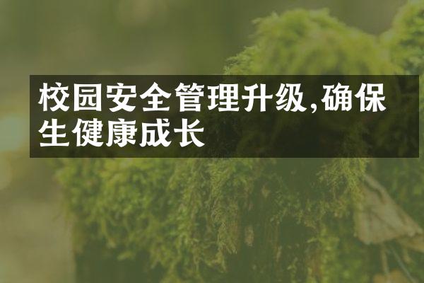 校园安全管理升级,确保师生健康成长