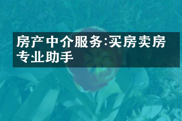 房产中介服务:买房卖房的专业助手