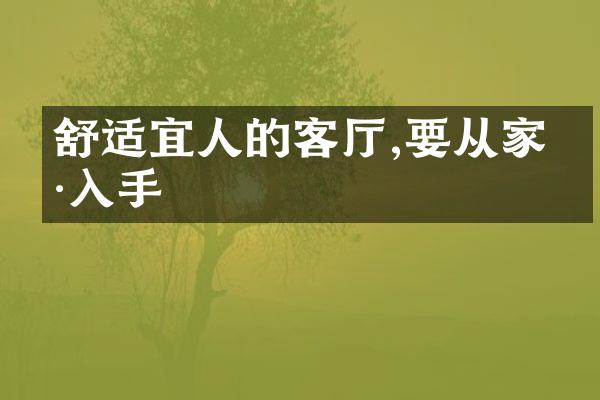 舒适宜人的客,要从家具入手