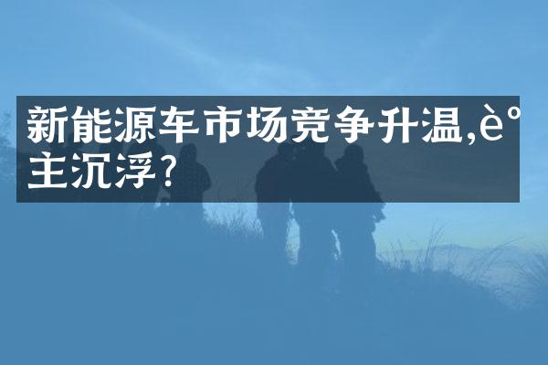 新能源车市场竞争升温,谁主沉浮?