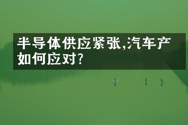 半导体供应紧张,汽车产业如何应对?