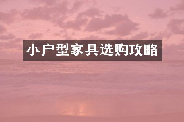 小户型家具选购攻略