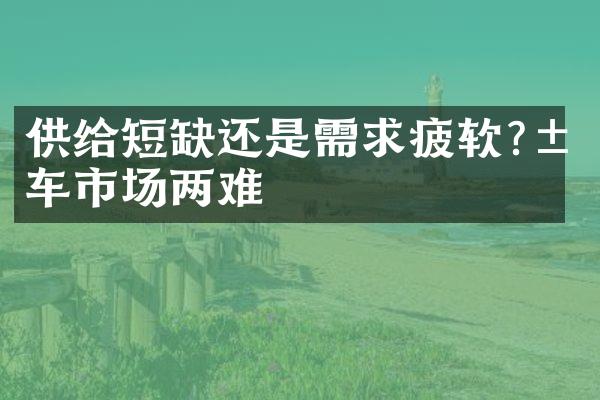 供给短缺还是需求疲软?汽车市场两难