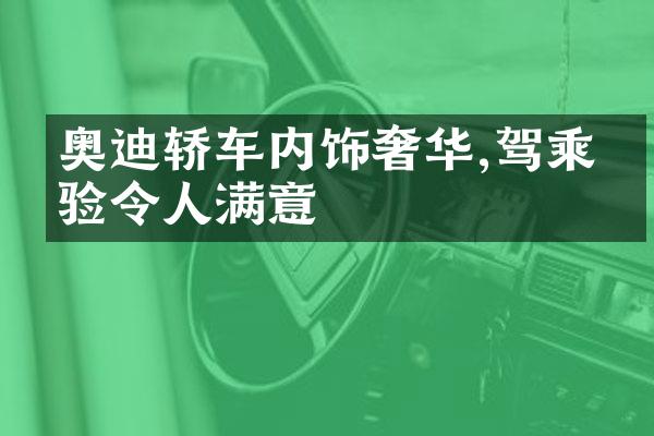 奥迪轿车内饰奢华,驾乘体验令人满意