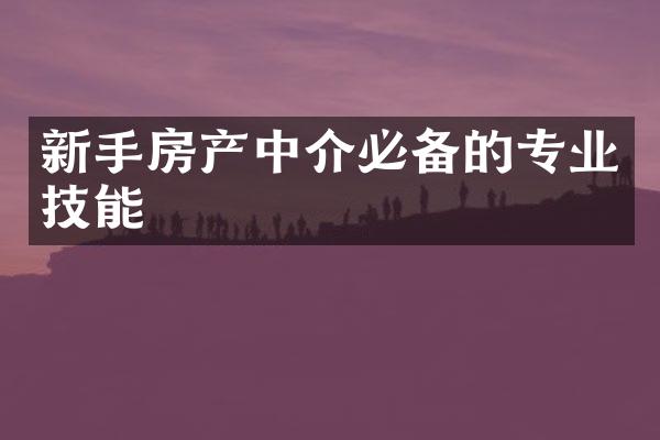 新手房产中介必备的专业技能