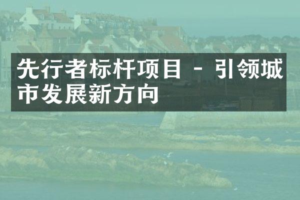 先行者标杆项目 - 引领城市发展新方向