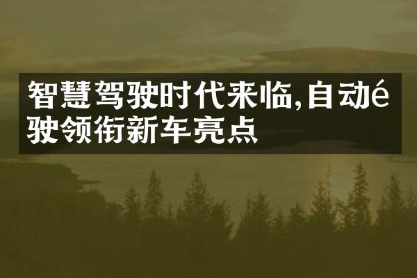 智慧驾驶时代来临,自动驾驶领衔新车亮点