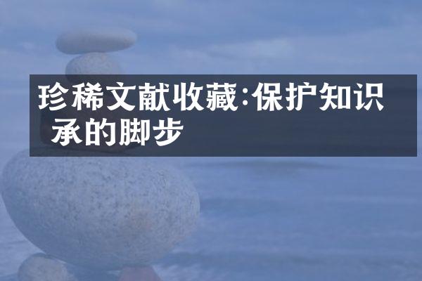 珍稀文献收藏:保护知识传承的脚步