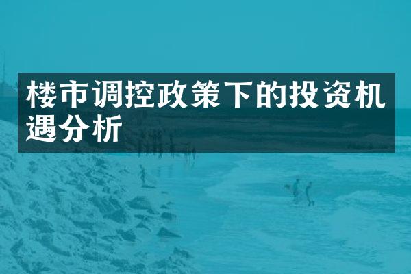 楼市调控政策下的投资机遇分析